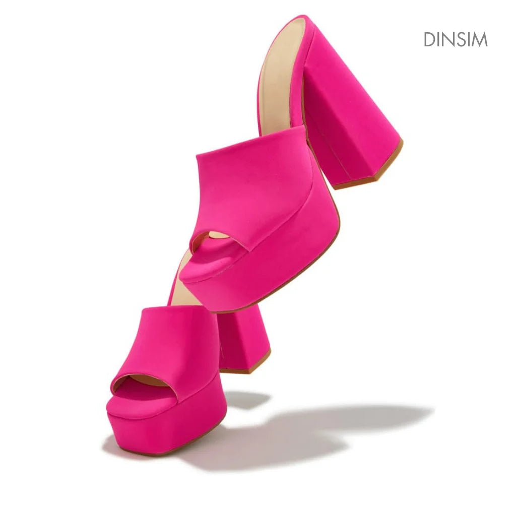 HOT PINK PLATFORM CHUNKY POP SANDAL