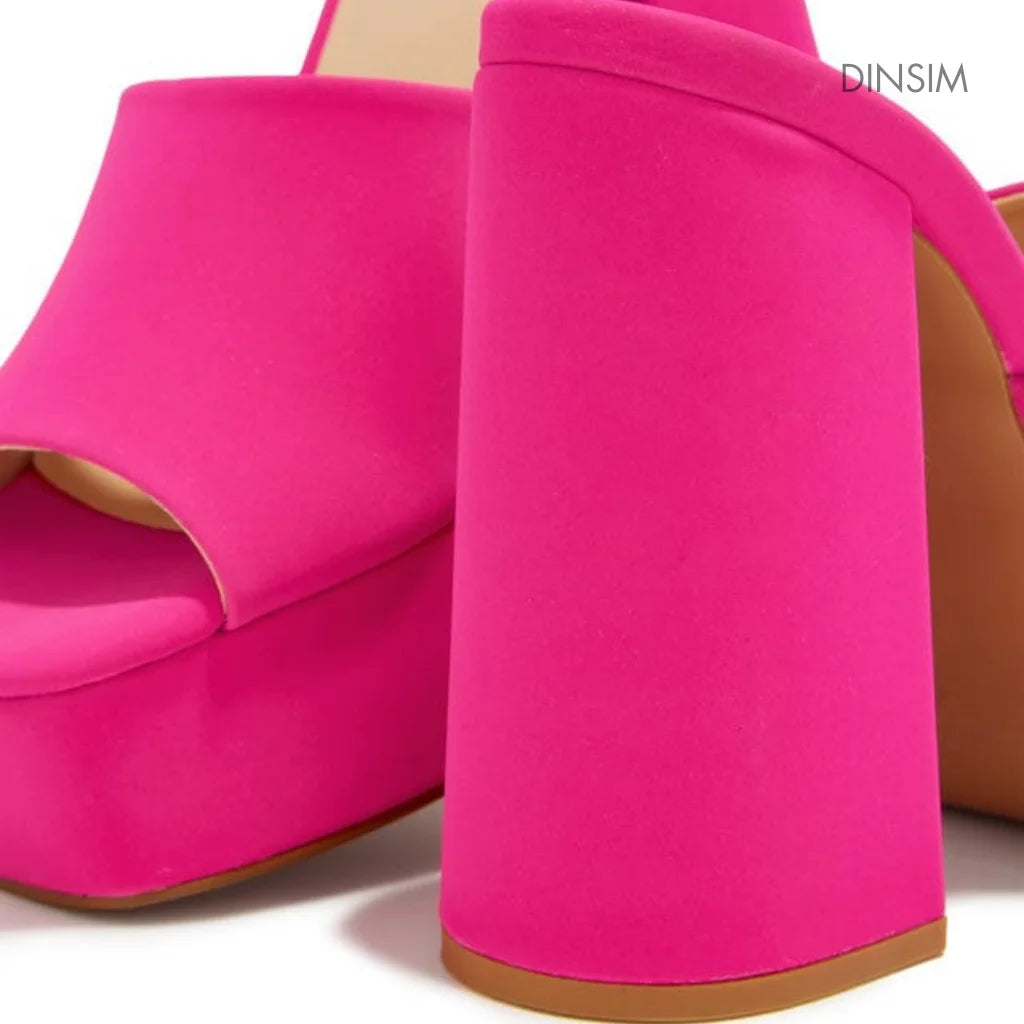 HOT PINK PLATFORM CHUNKY POP SANDAL